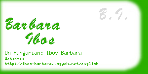 barbara ibos business card